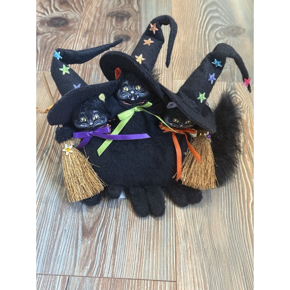 Annalee Halloween 7" Buncha Witch Cats Spider 2008 Rare Decor Spooky Black NWT